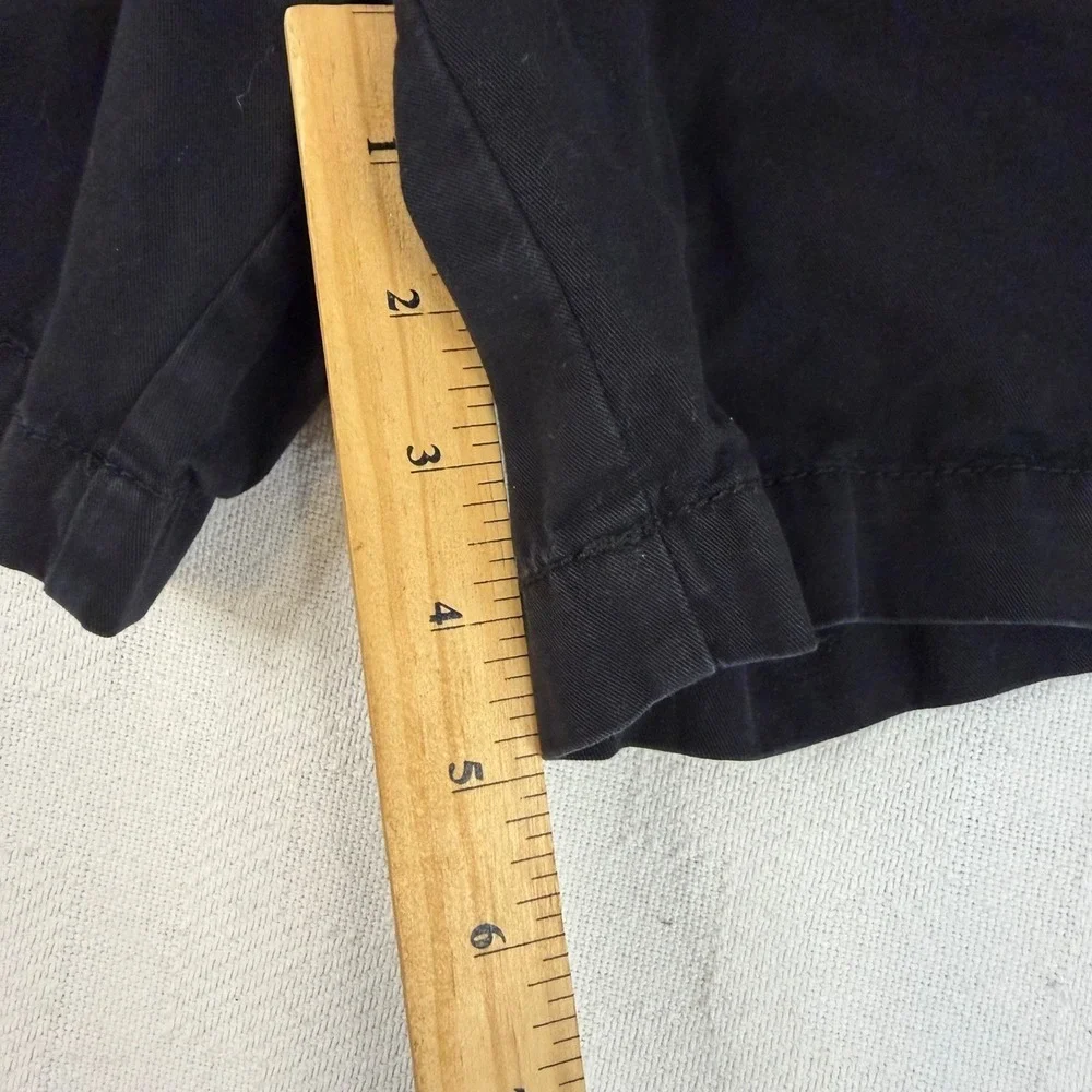 Ann Taylor Loft Womens Chino Shorts Black Size 4 Mid Rise Cotton Twill Casual